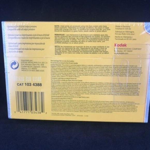 New Kodak 4X6 Premium Photo Paper Gloss Instant Dry 100 Pack Sheets 66# 1034388 - Picture 4 of 9